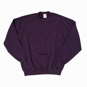 Vintage 90s Jerzees Sweatshirt Mens XL Blank Purple Crewneck Made In USA Dad